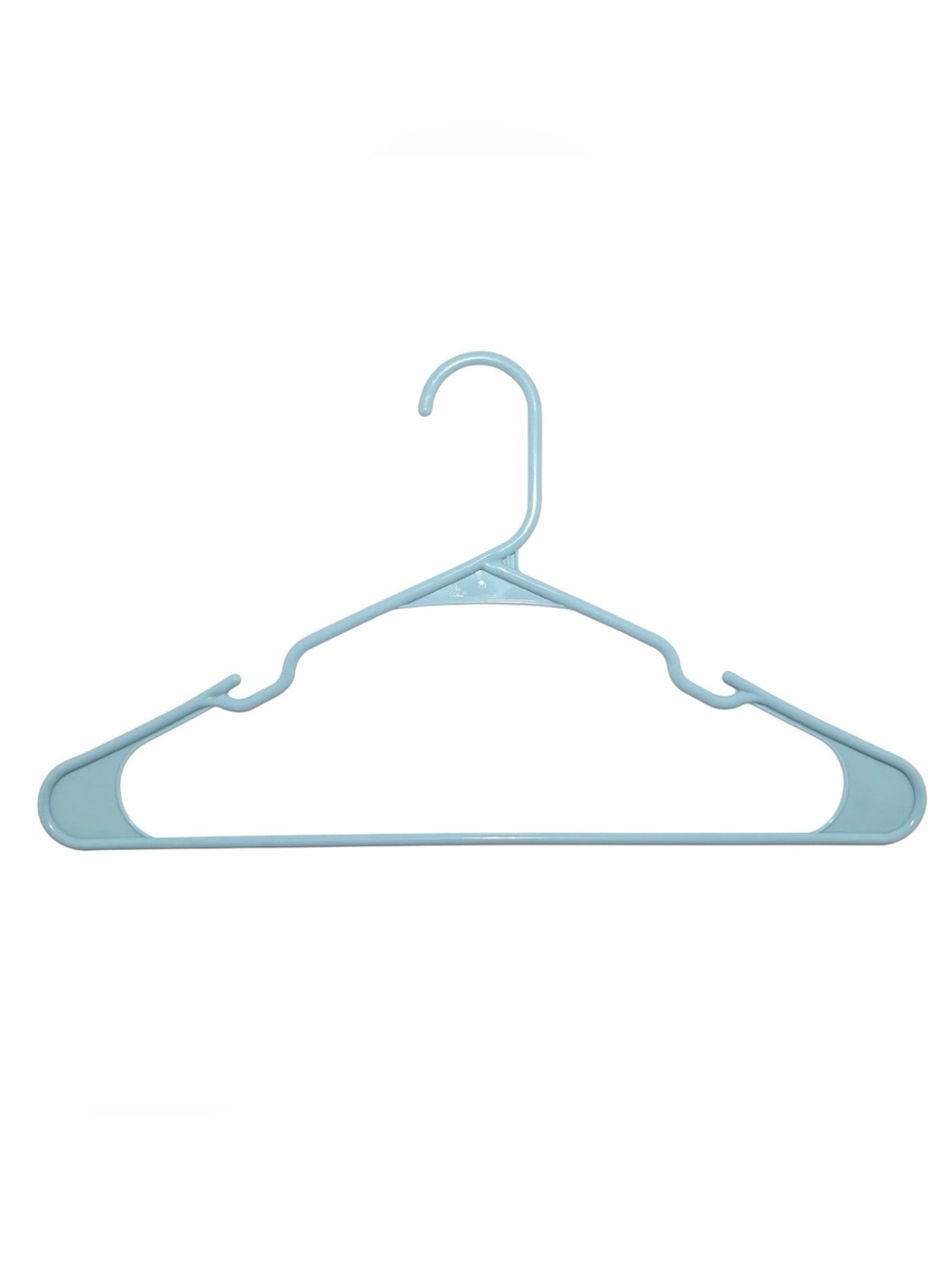 10/$25🦋 Lot of 25 Mainstays Plastic Notched Adult Hangers in Blue Cameo